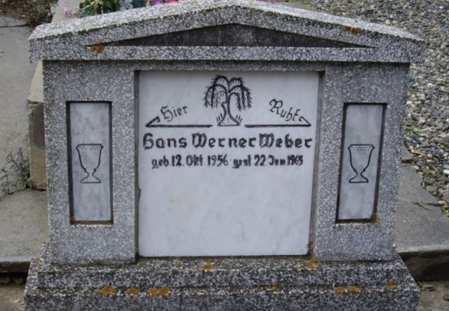 Weber Hans Werner 1956-1965 Grabstein